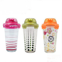 LocknLock Glass four-sided lock ordinary glass water cup tea cup LGS012W R K 410ML