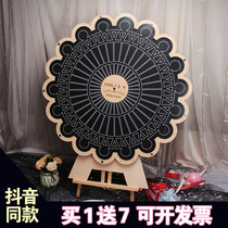 Skyscraper Wheel Playground Advanced Custom Creative Wedding Sign To Board Wood Chip Signature Net Red Greeting Bento Water Sign Autograph Book