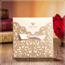 Beautiful custom wedding ceremony birthday invitation letter European invitation business meeting Golden custom invitation letter