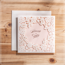 Beautiful wedding wedding wedding European print creative birthday invitation invitation invitation letter business pink custom invitation