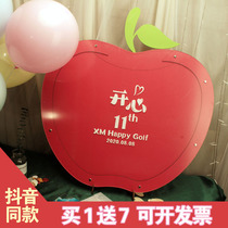 Christmas Eve Event Business Party Party Apple signed the box wood signing memorial board