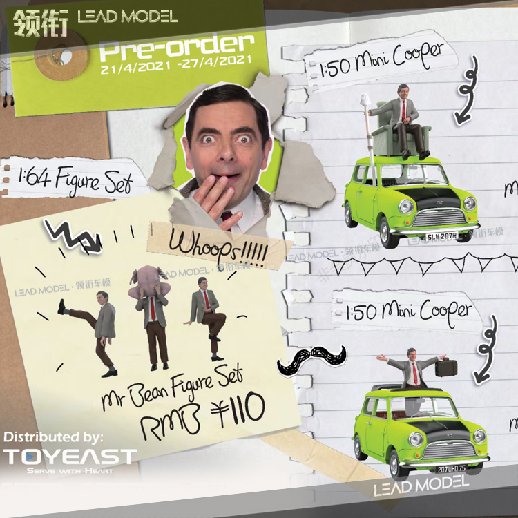 In Stock | Tiny Micro-Scale 1/64 Mr. Bean's Mini Alloy Toy Car Model