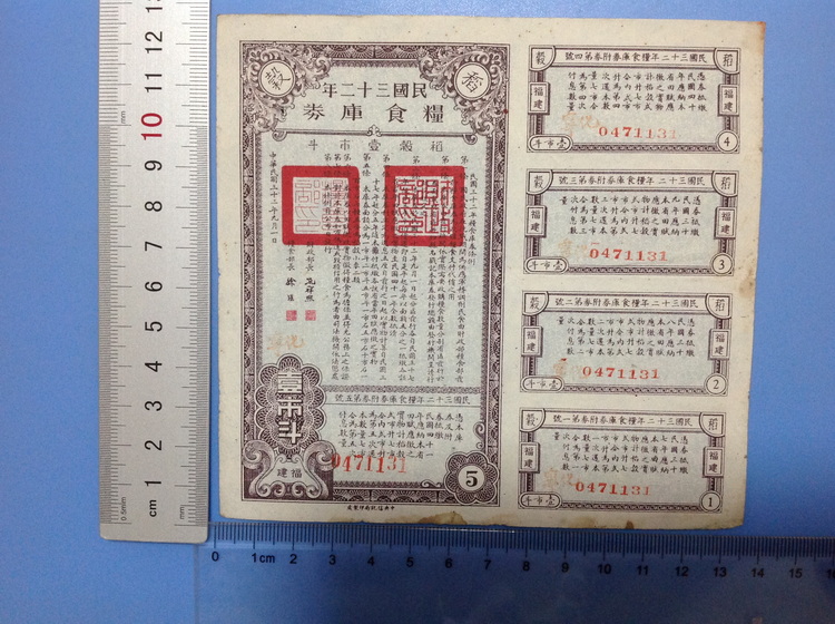 Fujian grain ticket collection-32 years of food bank vouchers in the Republic of China (0471131)