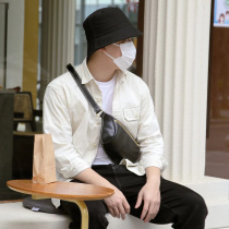 Cow Leather Chest Bag Mens Bag Pure Handmade With Tannic Head Layer Genuine Leather Skew Satchel Purse Brief Fashion