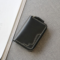 Tochigi Saddle Leather Individuality Corner Side Key Wrap Tannic Head Layer Genuine Leather Car Key Bag Retro Style Unique