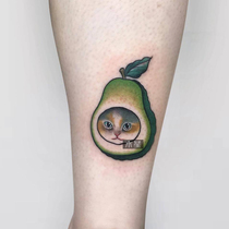More than 15 yuan avocado cat tattoo stickers Waterproof female long-lasting simulation tide Japanese style small fresh