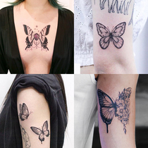 Butterfly effect sexy gem butterfly tattoo sticker waterproof female lasting simulation ins Wind Korean dark system