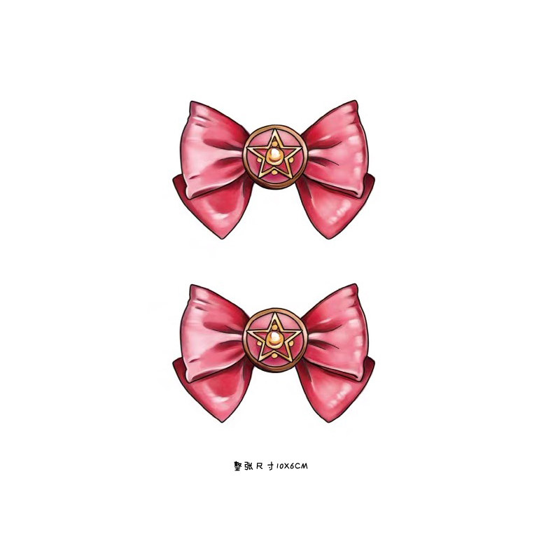 Full 15 yuan for the American girl butterfly bow tattoo with waterproof women enduring realistic Japanese tattoo stickers