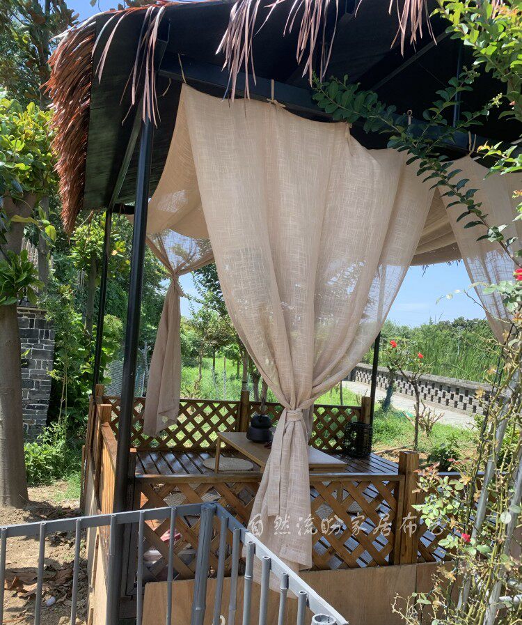 Outdoor Cool Pavilion Sub Folk Guest House Hotel South-East Asia Bathtub Waterproof Yarn Mantle Blue Dust-proof Mantle Curtain custom