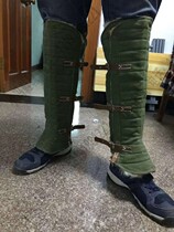 Stock old 90 s cavalry lambskin felt leg protection canvas anti-scratch leggings outdoor protective mountaineering leg cover