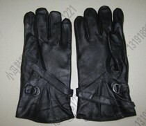Stock old WJ five-finger head sheepskin leather leather gloves cotton gloves cotton gloves leather Wool Lamb hair gloves
