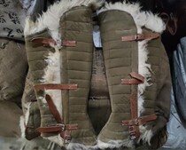 Stock old goods 308 factory 1962 Five-five cavalry sheep leather felt leg protection canvas scratch leggings outdoor protection