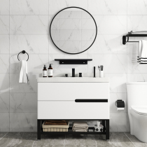 Nordic bathroom cabinet modern simple toilet wash face wash basin cabinet combination counter fog smart mirror