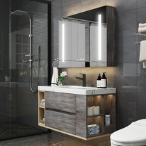 Light luxury bathroom cabinet combination simple modern toilet marble sink wash basin set bathroom wash table