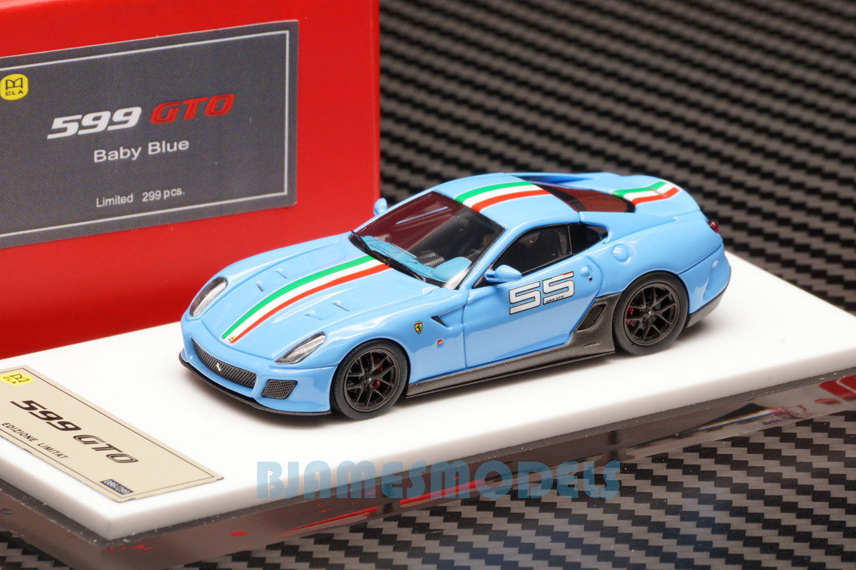 DMH 1/64 Ferrari 599 GTO babyblue #55 Resin models limited | eBay