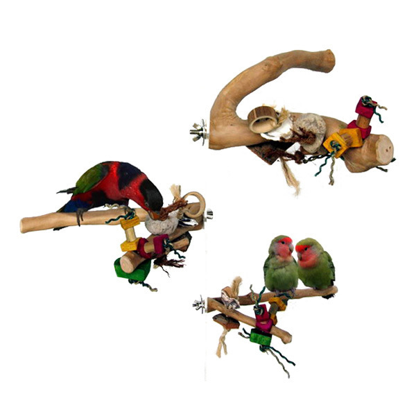 Java WOOD Coffee wood with toy station stick Java Toy Branch Cockatoo Parrot Station Stick CG