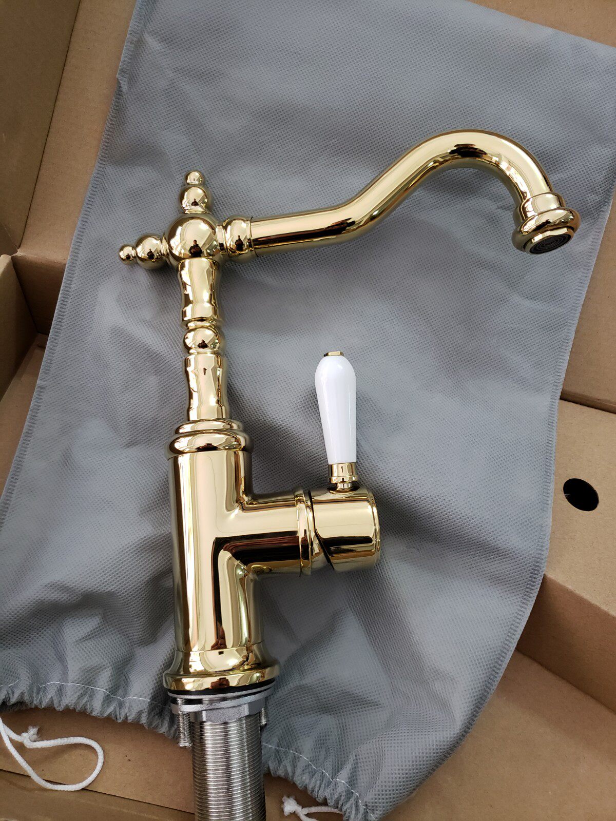 Retro faucet Aegean ROCCO ceramic handle cold and hot table basin faucet black antique brass