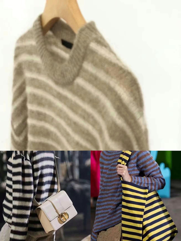 Special Offer, No Returns or Exchanges. Je~ Recommends Alpaca Wool, Rws Wool, Recycled Fiber, Soft Striped Sweater