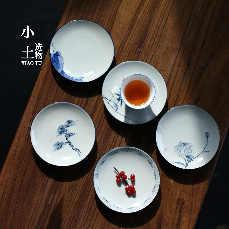 Chinese hand-painted cup Jingde Ceramic Tea cup mini cup of tea cup for small tea disc Zen kung fu tea