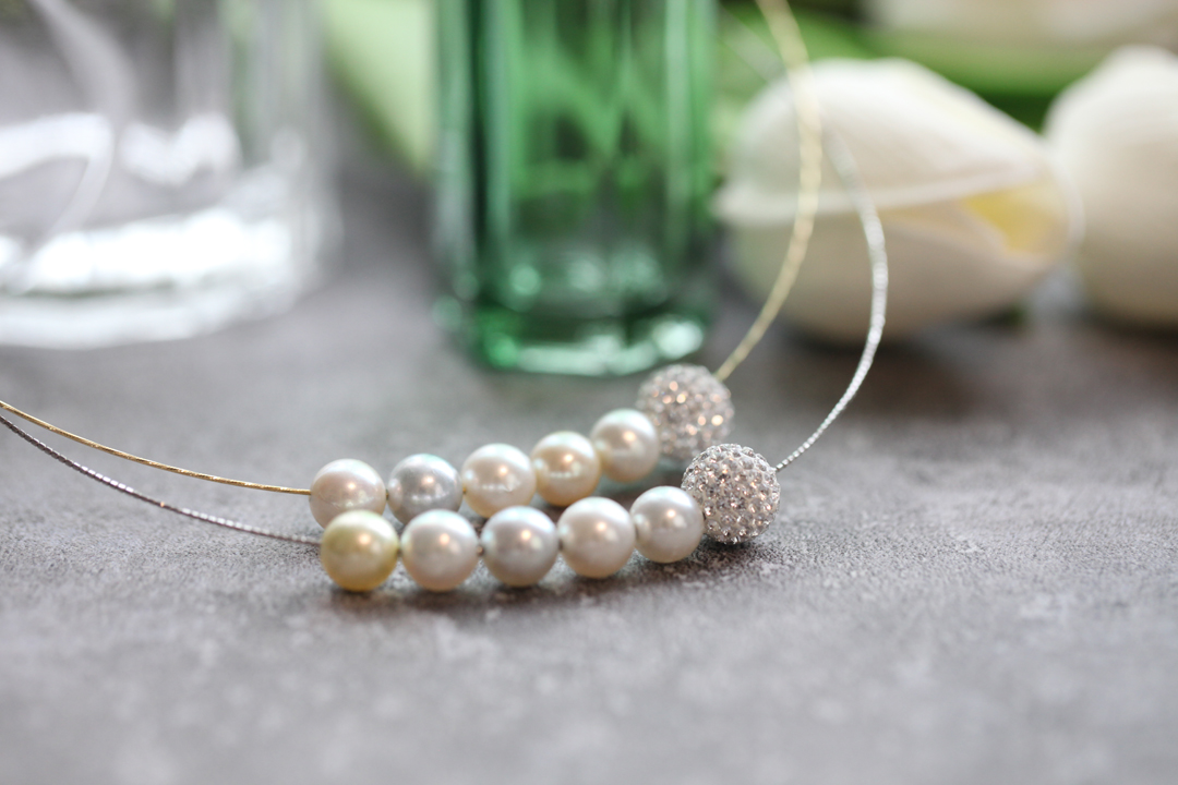 (Chunfeng Social Japan Direct Purchase) Japanese Yu and Island Sankei AKOYA Pearl K18YG Golden Item Circle 8-8 5mm