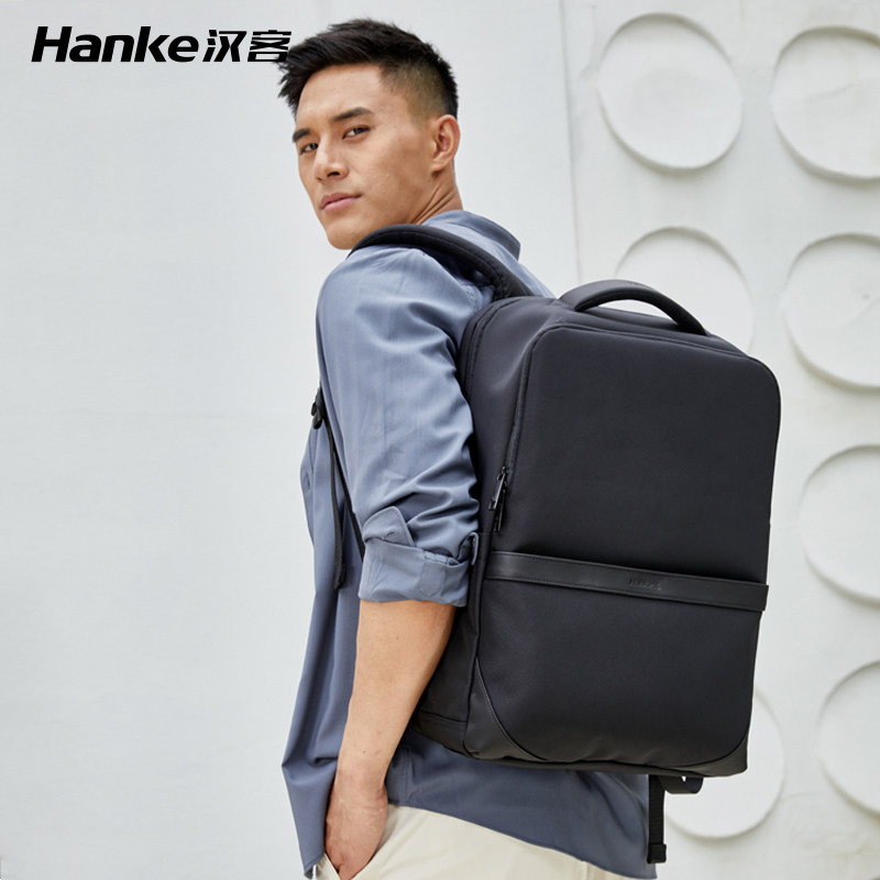 Hanke anti-theft business backpack men's 15 6 inch computer bag large capacity travel backpack fashion trend school bag