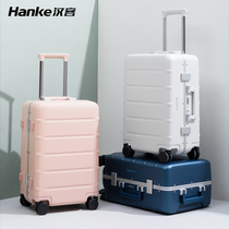 Hanker Aluminum Frame Suitcase Woman 20 Inch Small Case Pull Rod Case Leather Case Man 24 Student Password Boarding Suitcase