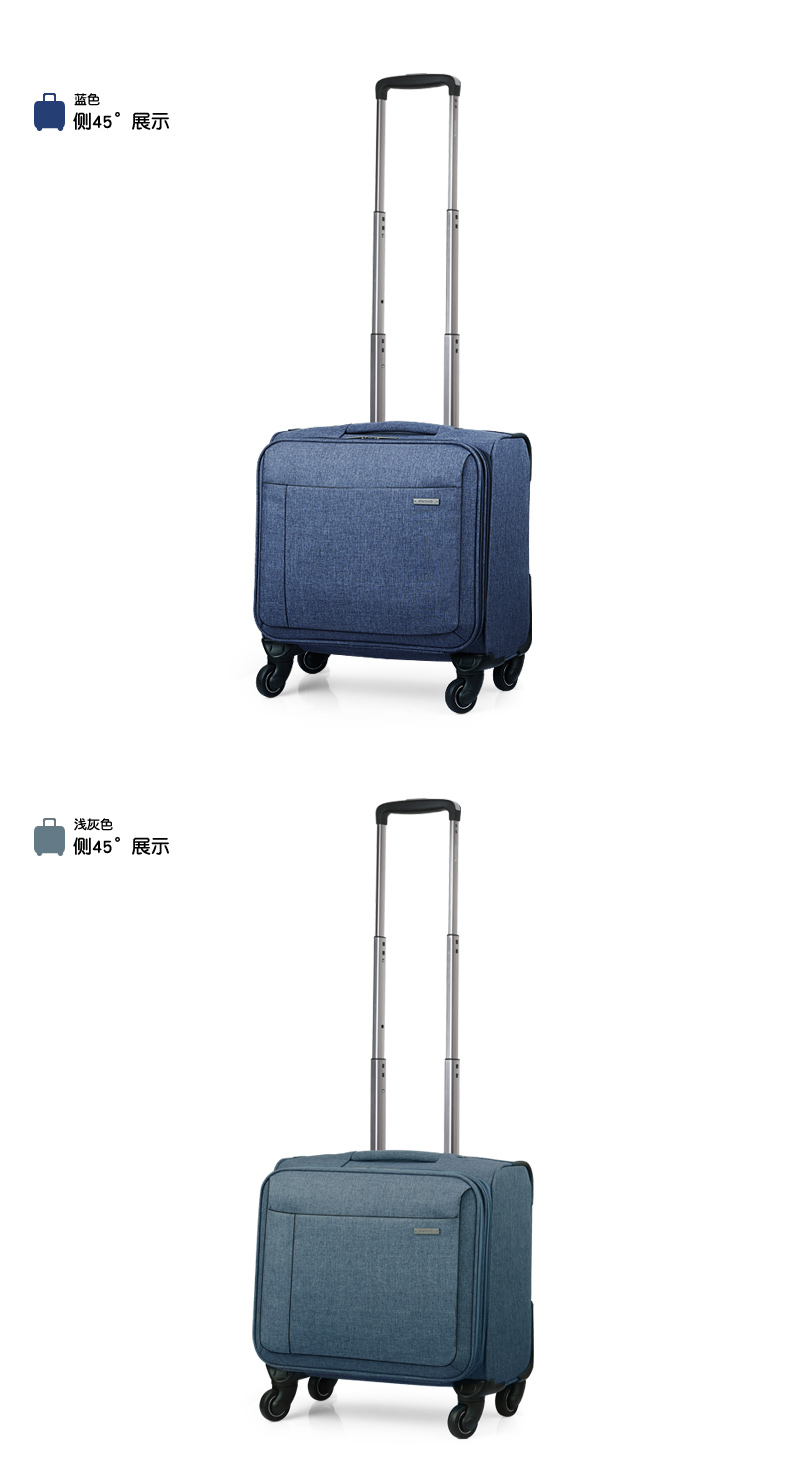 Hanke kinh doanh trường hợp xe đẩy 16 inch lên máy bay hành lý caster 18 inch nam và nữ hộp nhỏ du lịch hộp vải vali kéo cao cấp
