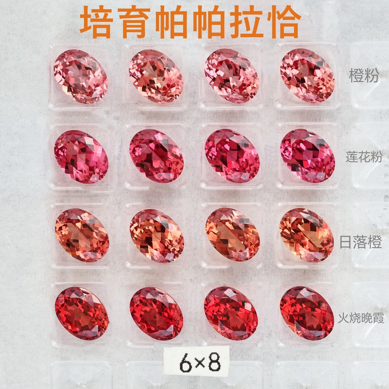 Cultivated Padparadscha, Cultivated Sapphire, Lotus Corundum, Sunrise Pink, Lab-Grown Sapphire