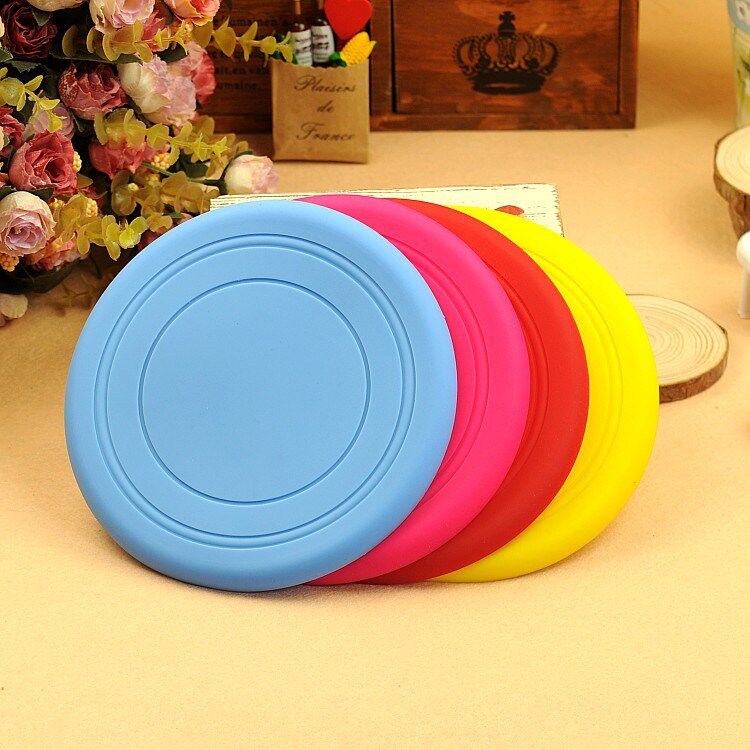 High quality not hurt dog Fry disk soft and bite dog peg Frisbee toy side husbandry silicone flying saucer toy