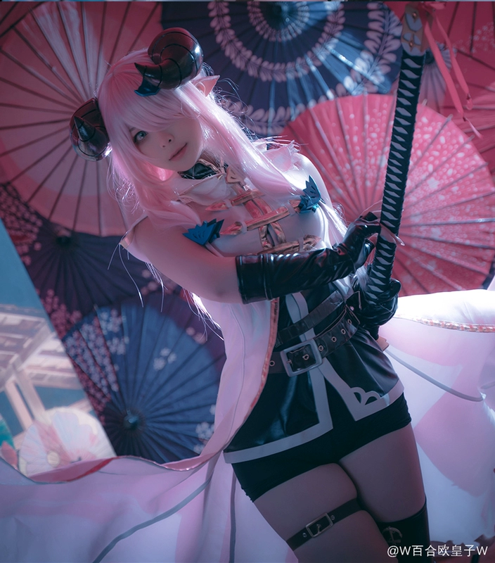 ICOS Nalu Meiya MAO màu xanh đậm tưởng tượng con bò đen ナ ル nar Meiya trang phục cosplay nữ - Cosplay