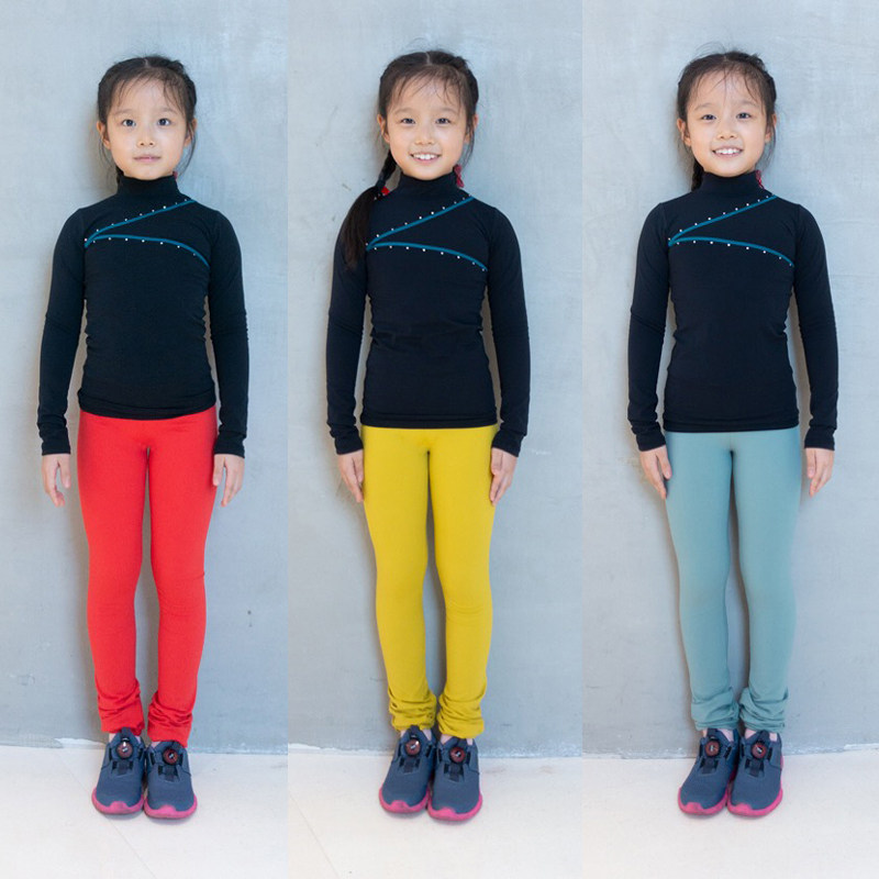 Figure Skating Children Training Sportswear Russian Icedva Bag Shoes Color Color Pants High Waist Skating Pants