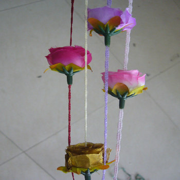 Rose Flower Wearing Thread Curtain Accessories Partition Door Curtain