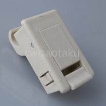 Double folding door buckle Nylon button Mechanical distribution box door buckle Double plastic handle Folding handle spot