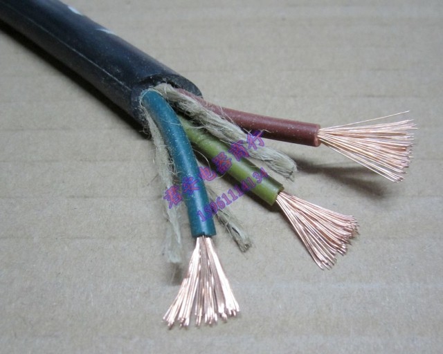 YZ YC3*4 square medium-sized soft cable with rubber sheath, waterproof and oil-resistant rubber wire, pure copper core rubber power cord