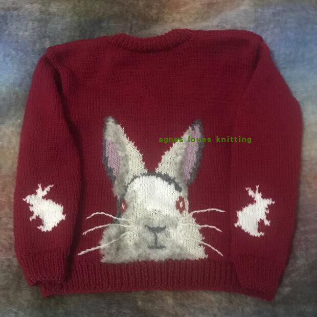 Full hand woven small rabbit wool sweater jacket for small rabbit wool sweater