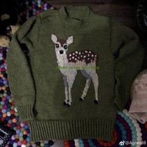 Hand woven deer sweater