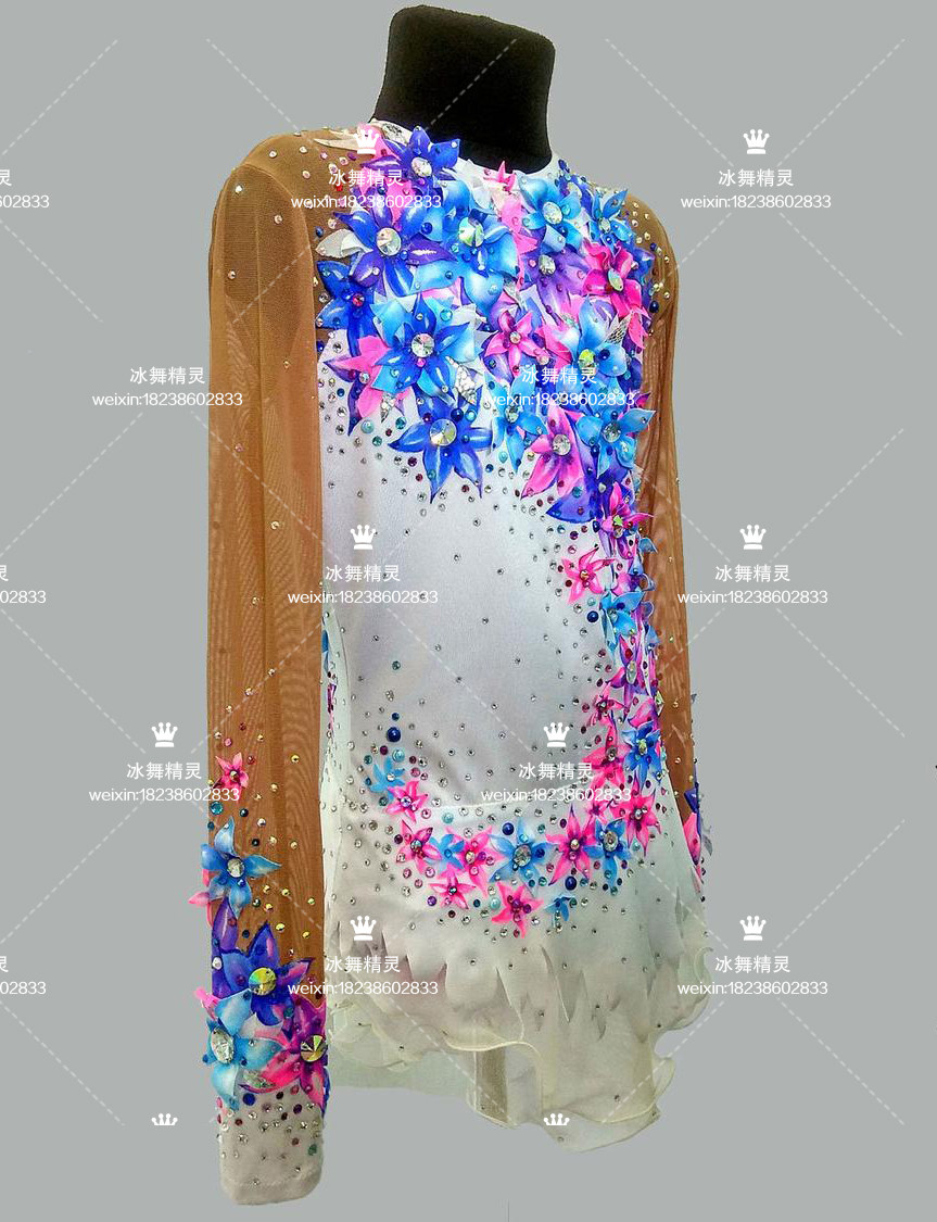 Dazzling Genie Customize Figure Skating Clothing Performance Suit Gymnastics a295