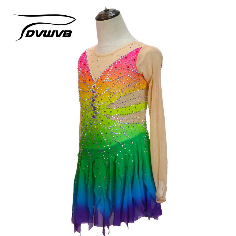 Hyun dance elf fashion children's figure skating clothing skating skirt competition performance skirt a163