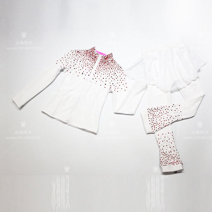 Dancing Genie Custom figure skating costume Training clothes Children's adult tops culottes set a249