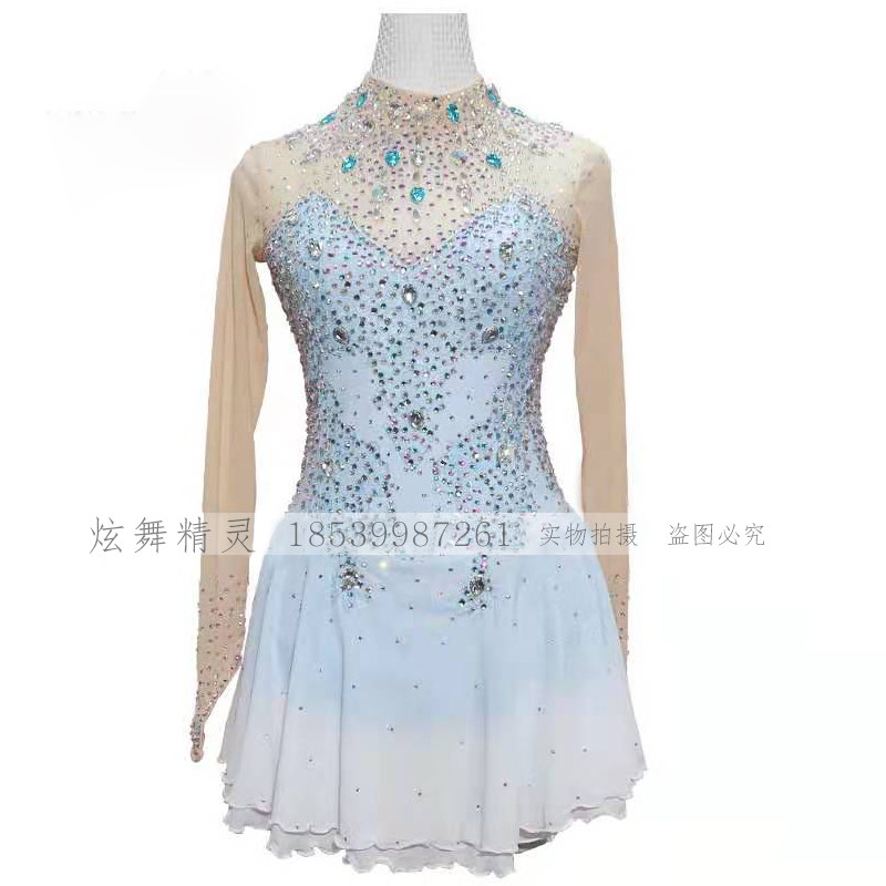Dazzling Dance Genie Custom Figure Skating Suit Children Adult Ice Hockey Performance Assaf for women's dress a26