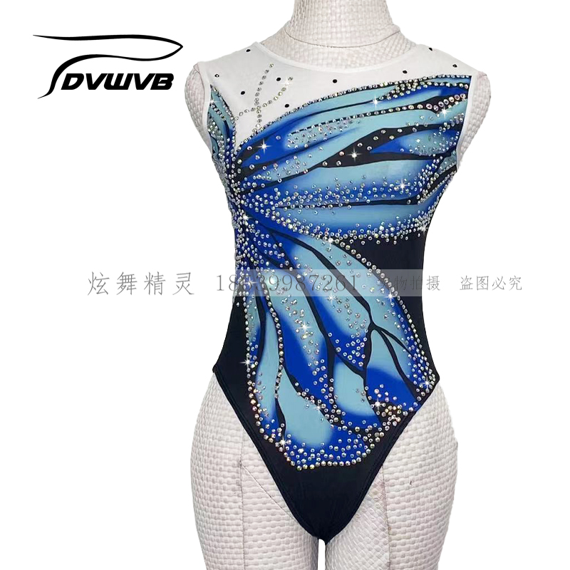 Dazzle Genie Custom Figure Skating Clothing Synchronized Swimsuit Children Adult a812