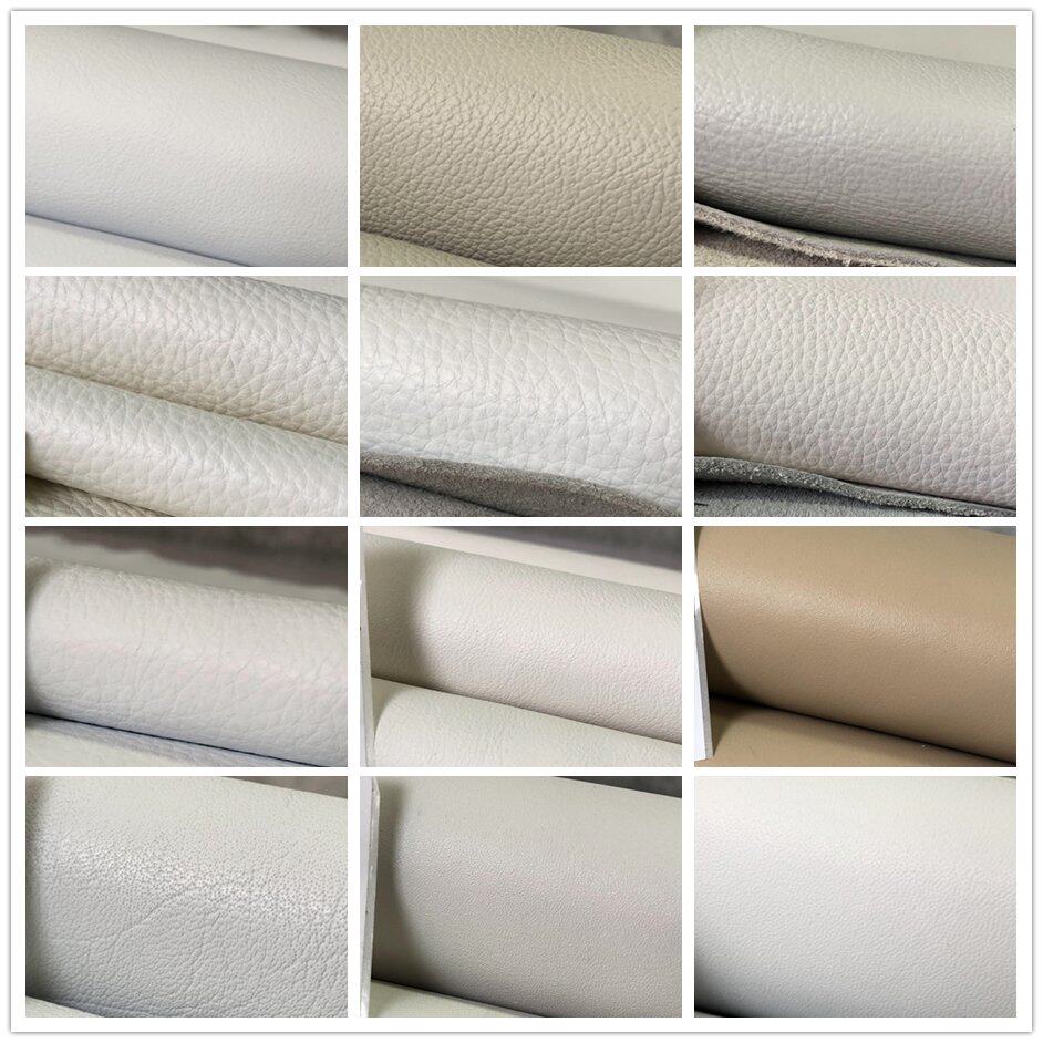 New Genuine Leather Head Layer Cow Leather Handmade Diy Leather Furniture Corner Bag Material White Light Color Sofa Headboard Leather Fabric 2