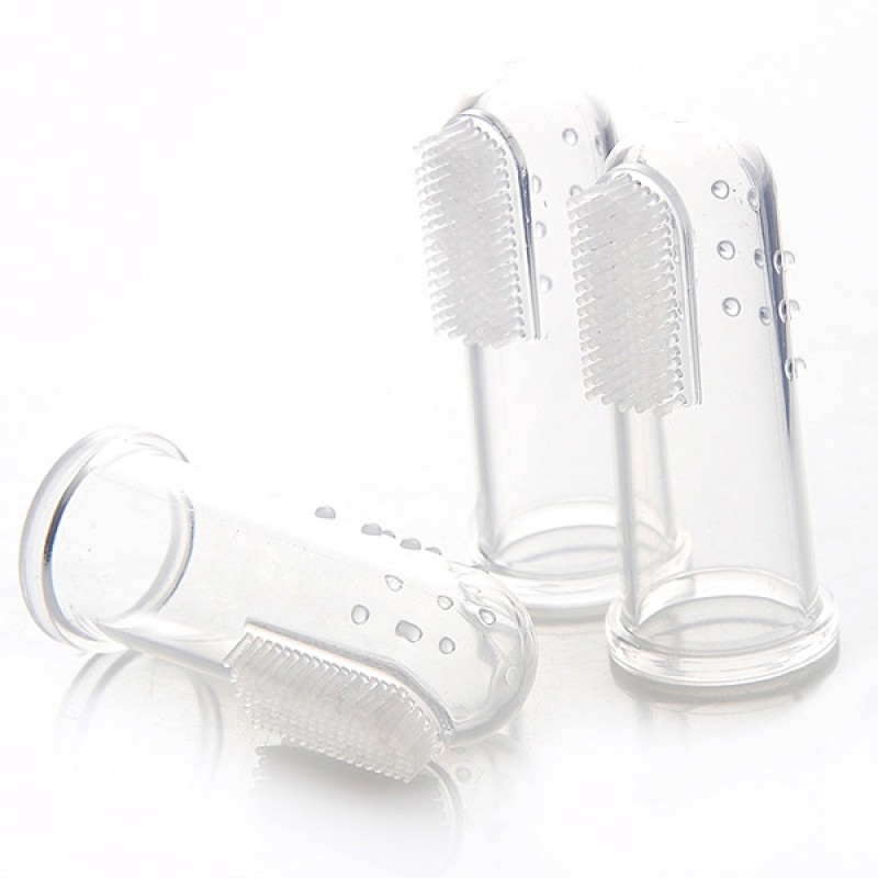 乐友孕婴童日康指套牙刷3个装宝宝儿童专用牙刷洗牙刷牙口腔清洁