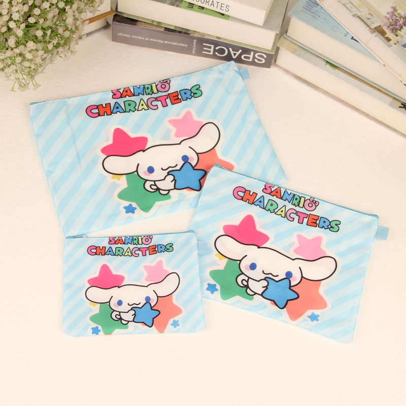Creative cute cartoon pattern package three package filebag student stationery test paper receipt bag