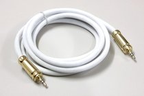 Original white woven mesh gold-plated 3 5mm audio cable AUX audio cable 2 meters