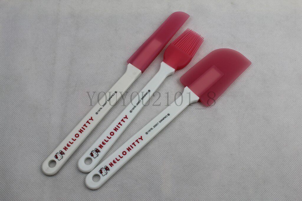 Hello Kitty Hello Silicone Scraper Sauce Brush Oil Brush Baking Combination Three-Piece Set