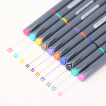 Very fine color gel pen hook line hook stroke pen stroke pen 0 38 fiber pen watercolor pen 10 color hand tent color pen