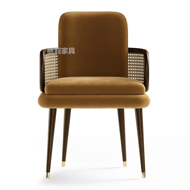 Nordic rattan chair New Chinese style single sofa chair Balcony Casual Chair Simple Dining Chair Vine chairs Inches leaning back chairs