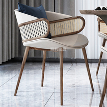 Nordic Rattan single sofa Sofa Chair Balcony Casual Chair Vine Chair Leaning Back Chair Minima Real Rattan Chair Dining Chairs