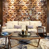 Резиновая деревянная мозаика из натурального дерева, диван, генерирование электричества